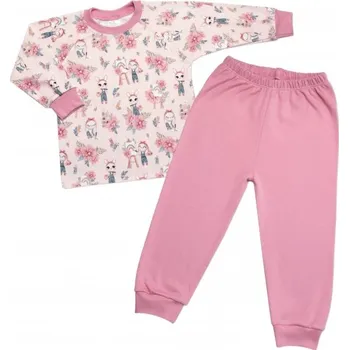 Chlapecké pyžamo Dětské pyžamo 2D bavlna - RABBIT PAINTER pudrově růžové - vel.92