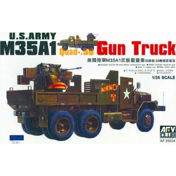 Plastikový model AFV Club 1/35 M35A1 US Quad .50 Gun Truck