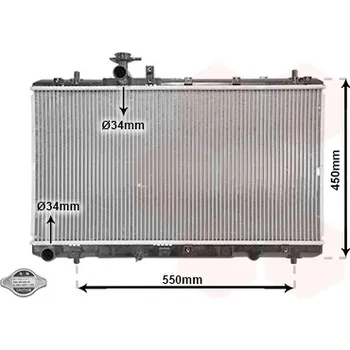 Chladič motoru Chladič, chlazení motoru VAN WEZEL 52002084