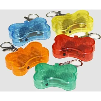 Obojek pro psa Reedog svítící přívěšek pro psy a kočky - kost - žlutá