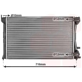 Chladič motoru Chladič, chlazení motoru VAN WEZEL 40002196