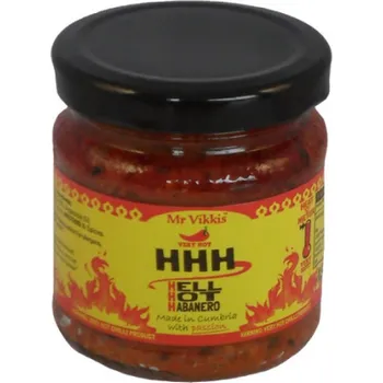 Omáčka Mr.V Hell Hot Habanero Chilli Pickle 180g (balení 1)