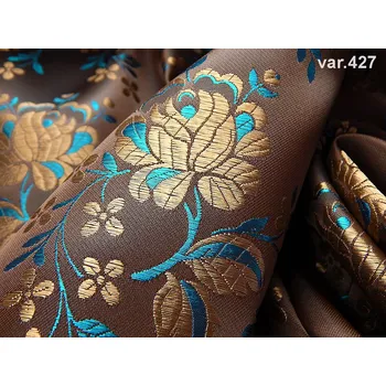 HEDVA ČESKÝ BROKÁT Ondrin 160 krojový brokát KVĚT POMNĚNKY hnědá | 427