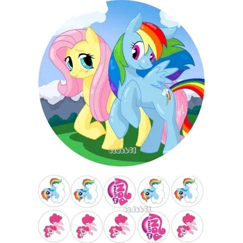 Jedlá dekorace na dort My little pony 5 - jedlý papír - Bez úprav