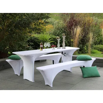 Napínací potah GO-DE Textil Napínací potah na cateringový stůl a lavici, 3dílná (50cm stůl)