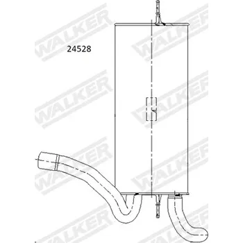 Tlumič výfuku Zadní tlumič výfuku WALKER 24528