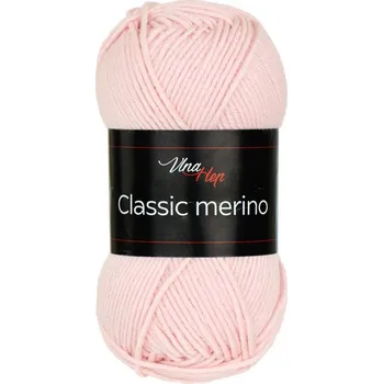 Vlna-hep Příze Classic merino - 61061 pudrově růžová