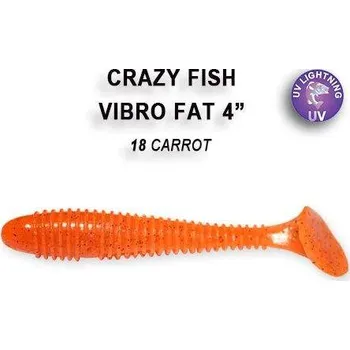 Gumová nástraha Crazy Fish Vibro Fat 10cm 18 Carrot (4ks)