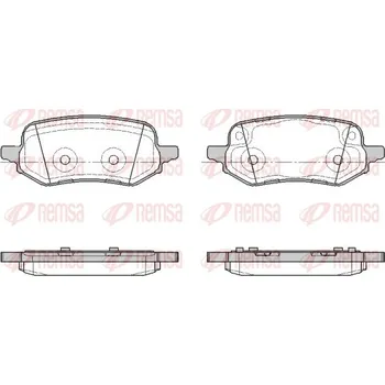 Brzdová destička Sada brzdových destiček, kotoučová brzda REMSA 1886.00