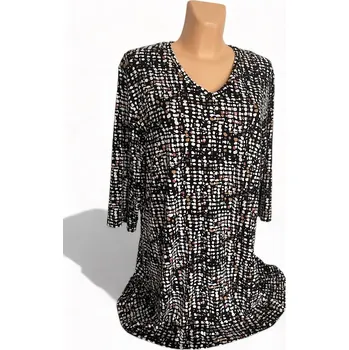 Dámská tunika Halenka TONA drobný vzor, Barva celopotištěná, Velikost 38 - na zakázku, Materiál 96% Viskoza 4% Lycra