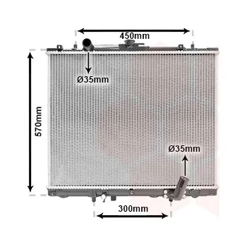 Chladič motoru Chladič, chlazení motoru VAN WEZEL 32002162