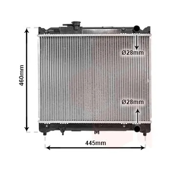 Chladič motoru Chladič, chlazení motoru VAN WEZEL 52002015