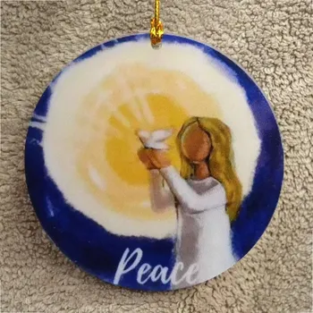Vánoční ozdoba Vánoční dekorace - Anděl Míru 8 cm