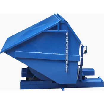 Odpadkový koš Výklopný kontejner 1100 litrů profesionální, modrý