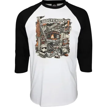 Pánské tričko independent Pánské triko crust baseball top black/white