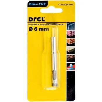 Vrták Děrovka s diamantovým posypem 6 mm
