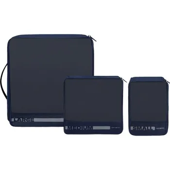SAMSONITE PACK-SIZED sada 3ks cestovních organizérů boxů do kufru Modrá Navy