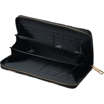 Peněženka Černá peněženka s květy Vivvien - 10*19 cm