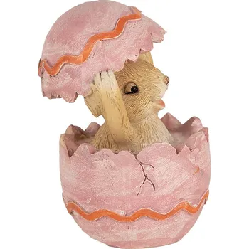 Dekorace králík v růžovém vejci - 6*6*8 cm