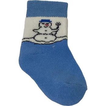 Dívčí oblečení Dětské froté ponožky s lycrou modré, Velikost: 13 - 14 (19 - 21), Barva: Modrá
