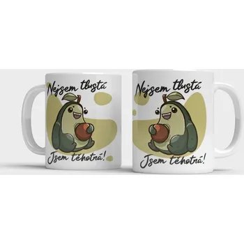 Hrnek Nejsem tlustá, jsem těhotná! - Černá