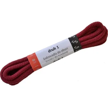 Tkaničky do bot Kulaté bavlněné tkaničky do bot 1 vínová Délka: 80 cm