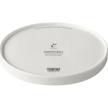 Jednorázové nádobí Víčko papírové na misku papírovou bílou s potiskem 765ml, 940ml, 1420ml / 25 ks