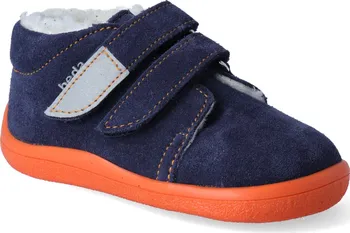 Dívčí obuv Barefoot dětské zimní kotníkové boty Beda - Blue Mandarine Velikost: 20