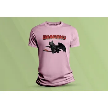 Dětské bavlněné tričko Bezzubka 2. Růžová velikost 128 (7-8 let)