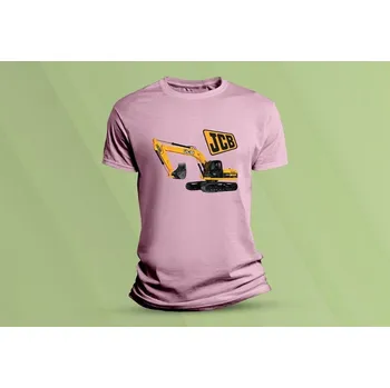 Bavlněné dětské tričkoJCB 3 Růžová velikost 140 (9-11 let)