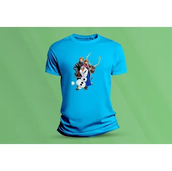 Chlapecké tričko Dětské bavlněné tričko Frozen 2. velikost 140 Azurová