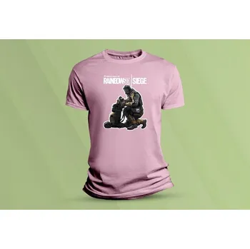 Dětské bavlněné tričko Rainbow six siege Lion. Růžová velikost 116 (5-6 let)