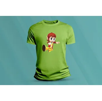 Chlapecké oblečení Dětské bavlněné tričko Alex Kidd. velikost S Lime