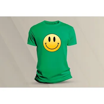 Chlapecké tričko Dětské bavlněné tričko Smajlík. velikost 152 Zelená