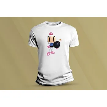 Chlapecké tričko Dětské bavlněné tričko Bomberman. Bílá velikost 104 (3-4 roky)