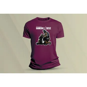 Dětské bavlněné tričko Rainbow six siege Lion. velikost 128 (7-8 let) Vínová