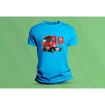 Chlapecké tričko Dětské bavlněné tričko Renault Trucks. velikost 128 Azurová