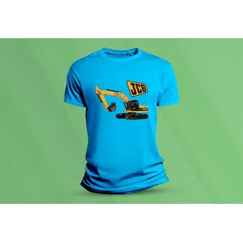 Chlapecké tričko Bavlněné dětské tričkoJCB 3 velikost 116 Azurová
