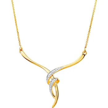 Náhrdelník Náhrdelník ze žlutého zlata s brilianty - 0,05 ct - ryzost 585 - 109.405