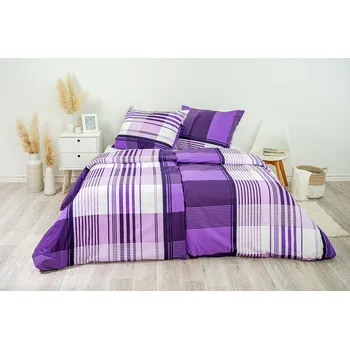 Povlečení Stanex Ložní povlečení krepové Sofie fialová (LS278) rozměr: 40 x 40 cm, Zapínání: Zip