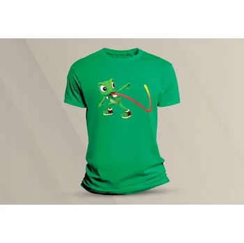 Dětské bavlněné tričko Chameleon Twist. velikost 152 (12-13 let) Zelená