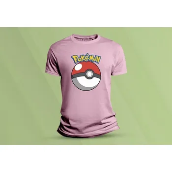 Dětské bavlněné tričko Pokémon. Růžová velikost 140 (9-11 let)