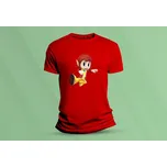 Dětské bavlněné tričko Alex Kidd. Červená velikost M