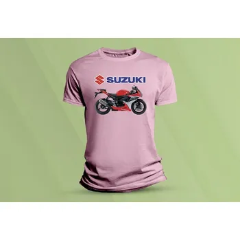 Dětské bavlněné tričko Suzuki GSX-R 750. Růžová velikost 140 (9-11 let)