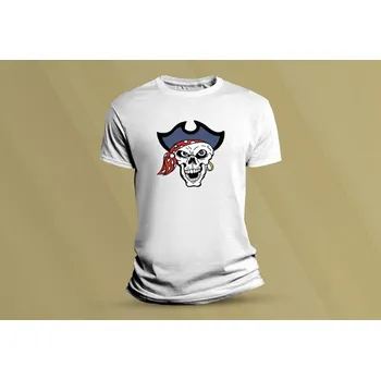 Chlapecké tričko Dětské bavlněné tričko Pirát. Bílá velikost 104 (3-4 roky)