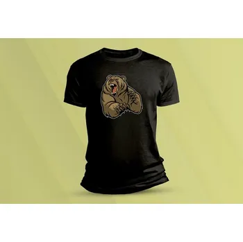 Chlapecké tričko Dětské bavlněné tričko Grizzly. Černá velikost 104