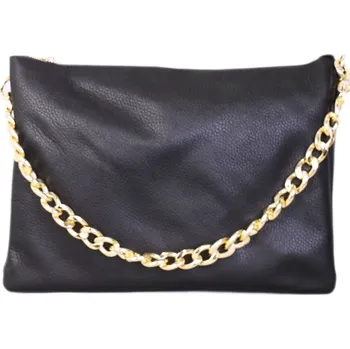 Kabelka ITALSKÉ Dámská kožená kabelka na rameno Petra černá