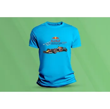 Dětské bavlněné tričko Red Bull racing F1. velikost 128 (7-8 let) Azurová