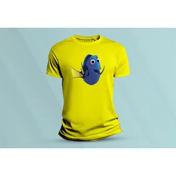 Dětská móda Dětské bavlněné tričko Dory. Žlutá velikost 140 (9-11 let)