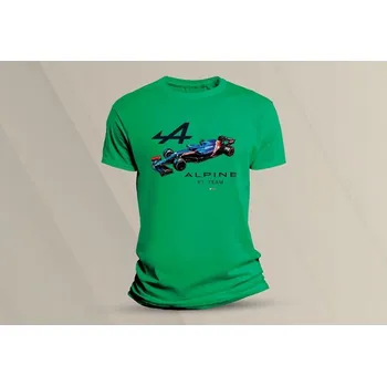 Chlapecké tričko Dětské bavlněné tričko Alpine F1 Team. velikost 152 Zelená